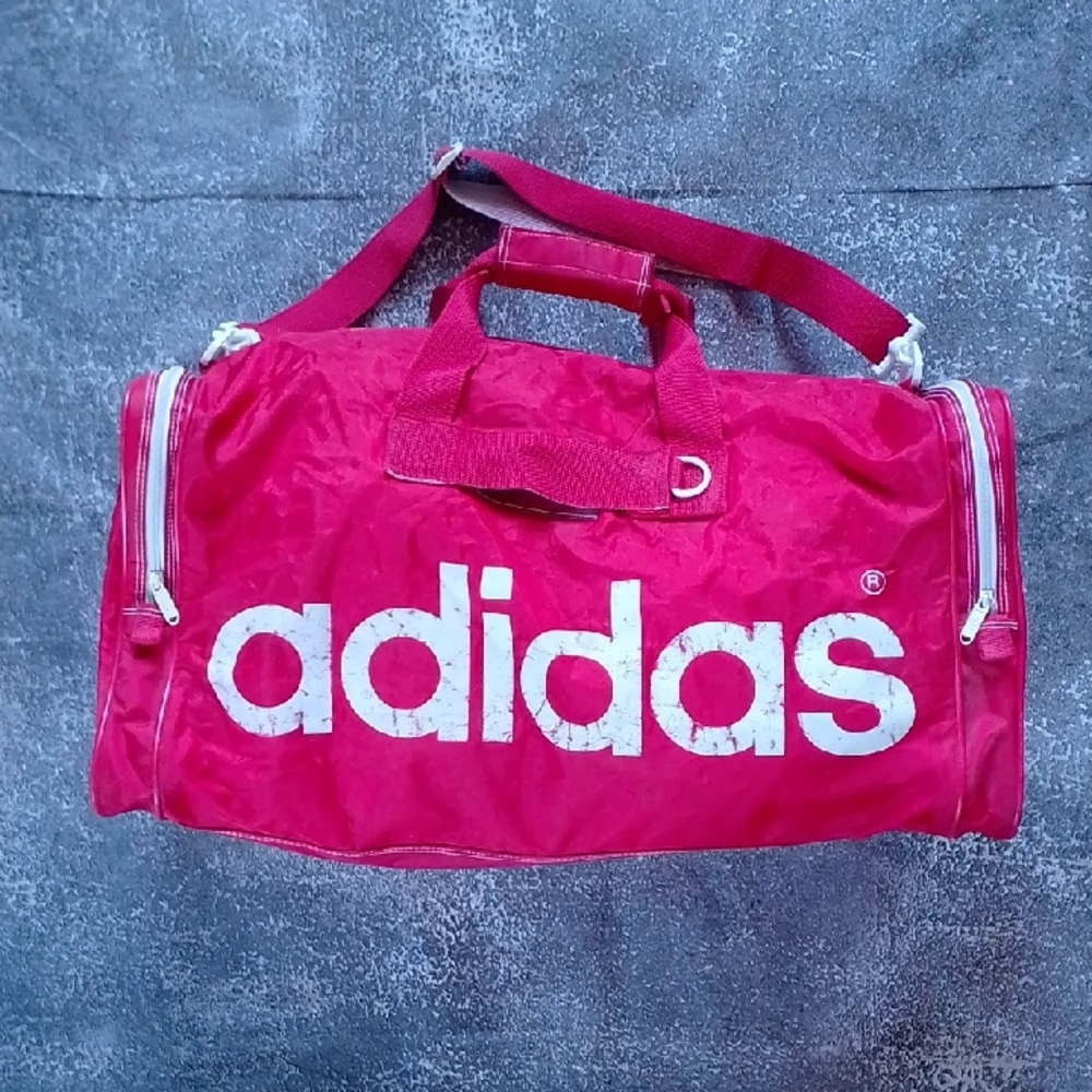 Vintage RED Adidas DUFFLE BAG